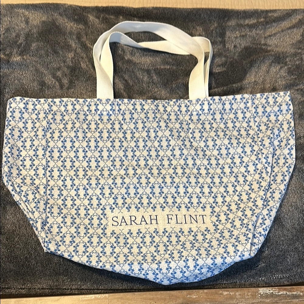Sarah Flint Blue Patterned Tote Bag